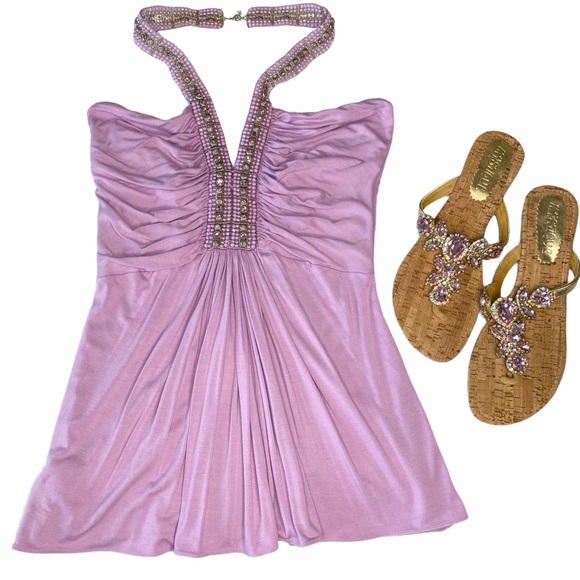 Sky Tops - new Sky ☀︎︎ Crystal Jewelry Neck Halter Top ☀︎︎